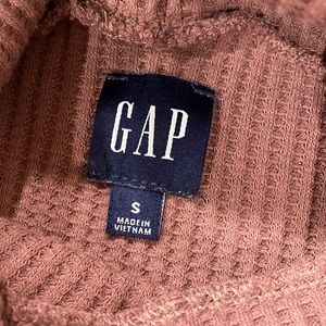 Womens gap turtleneck waffle sweatshirt